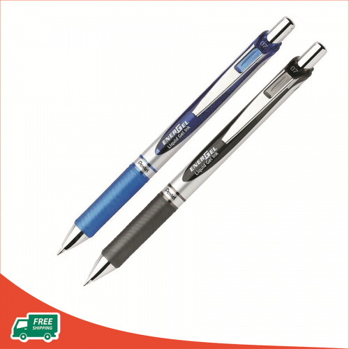 Bút ký mực Gel nét 1,0mm Pentel BL80, thân nhựa, đệm cao su, ngòi bấm