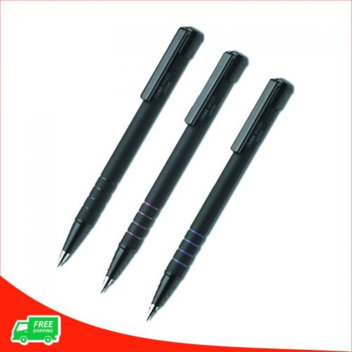 Bút bi nét 0,5mm Pentel BK250, thân nhựa đen, ngòi bấm
