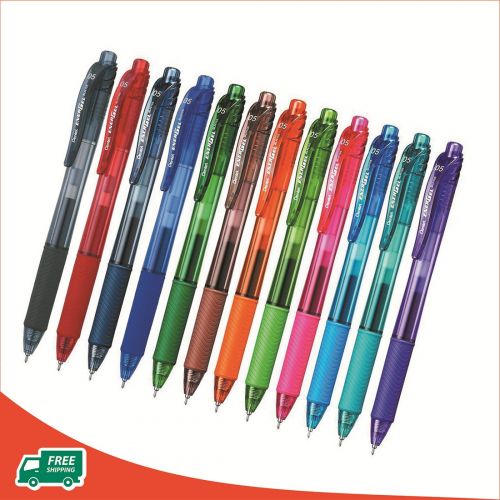 Bút ký mực Gel nét 0,5mm Pentel BLN105, thân nhựa, đệm cao su, ngòi bấm