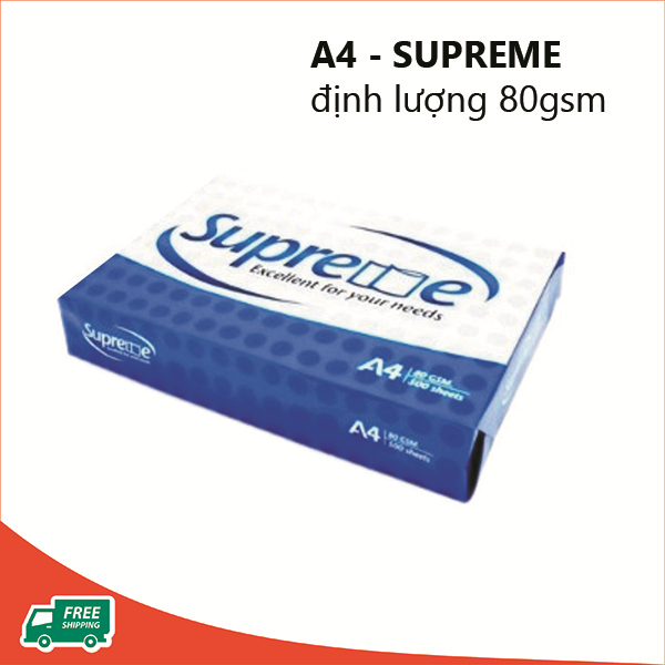 Giấy A4 Supreme ĐL 80gsm
